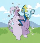 abdominal_bulge anal anal_penetration anus argon_vile balls big_balls big_penis dialogue duo english_text erection generation_6_pokemon generation_8_pokemon genitals goodra hi_res huge_penis humanoid_genitalia humanoid_penis hyper hyper_genitalia hyper_penis inteleon it'll_never_fit lidded_eyes looking_pleasured male male/male nintendo on_penis open_mouth penetration penis penis_shaped_bulge penis_size_difference pokemon pokemon_(species) power_bottom sex shallow_penetration sitting_on_penis size_difference standing standing_sex stretched_anus text