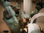 3d_(artwork) anal anal_vore animal_genitalia animal_penis anthro anus backsack balls big_penis body_in_anus digital_media_(artwork) domestic_cat drag'n_wash dragon equine_genitalia equine_penis felid feline felis feral gator_dragon_games genitals group hi_res male mammal mayu_(azuki) mr.foxboys mythological_creature mythological_scalie mythology pawpads paws penis peq42 ryan_(drag'n_wash) scalie size_difference trio vore wet wet_body