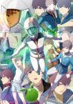  1boy amuro_ray arm_up assault_visor blue_eyes blue_jacket bodysuit book boots brown_hair casual char's_counterattack collage collar collared_jacket commentary_request earth_federation_space_forces formal_clothes from_side full_body gloves green_boots green_gloves gundam haro helmet highres holding holding_book jacket looking_at_viewer loungewear male_underwear mecha_pilot_suit military_uniform mobile_suit_gundam multiple_costumes multiple_persona multiple_views normal_suit_(gundam) oh_syz open_mouth pants profile red_collar red_wrist_cuffs short_hair stretching striped_male_underwear tank_top teeth tongue underwear upper_body white_bodysuit white_helmet white_pants white_tank_top wrist_cuffs zeta_gundam 