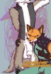 anthro balls big_balls big_penis breasts bulge canid canine canis clothed clothing digital_media_(artwork) duo epic_games erection fennix_(fortnite) flaccid fortnite fox fur genitals gesture hair hand_gesture hi_res lobo_guarana male male/male mammal orange_body orange_fur penis pointing pointing_at_penis portuguese_text red_fox simple_background tail text true_fox wendell_(fortnite) white_body white_fur wolf