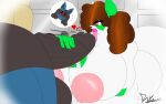 16:10 anthro big_breasts big_penis breasts brown_hair debora_(riku9797) duo female generation_3_pokemon generation_4_pokemon genitals hair huge_breasts lucario male male/female masturbation mature_female nintendo nipples penis pink_nipples pokemon pokemon_(species) riku9797 tongue tongue_out white_body widescreen zangoose