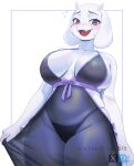 2026 2_horns absurd_res anthro artist_name bare_shoulders big_breasts biped blush blush_lines bodily_fluids boss_monster_(undertale) bovid bow_ribbon breasts caprine clothed clothed_anthro clothed_female clothing clothing_pull collarbone colored detailed digital_drawing_(artwork) digital_media_(artwork) eyebrows eyelashes facial_tuft female female_anthro flesh_fang floppy_ears flying_sweatdrops front_view fur goat hi_res horn mammal mature_anthro mature_female navel nightgown onomatopoeia open_mouth open_smile pixiv pixiv_logo portrait pose red_eyes shaded simple_background skindentation smile smiling_at_viewer solo sound_effects standing sweat sweatdrop text thick_thighs thong three-quarter_portrait toriel translucent translucent_clothing tuft twitter twitter_logo undertale_(series) underwear wettestrabbit white_background white_body white_fur white_sclera