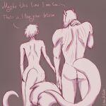 2026 after_sex aftercare anthro aquatic back_muscles balls bite_mark butt charlie_(lien_kitoki) dialogue duo female genitals hair hand_holding hi_res kinktober kinktober_2026 lien_kitoki lizard long_hair love male male/female mammal muscular muscular_anthro muscular_male nude nude_anthro nude_female nude_male pinniped rear_view reptile romantic romantic_couple scalie scratches seal short_hair shy sketch smile snake speech_bubble tail tail_motion