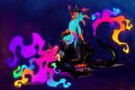 2026 3:2 anal anal_penetration animal_genitalia anthro aquatic aquatic_dragon bioluminescence black_teeth bodily_fluids breath colorful_body cowgirl_position crown detailed digital_drawing_(artwork) digital_media_(artwork) dragon dripping duo enjoying erection from_front_position genital_fluids genital_slit genitals glowing grabbing hand_on_leg hand_on_thigh headgear hi_res kaydelas leg_grab looking_at_another looking_pleasured lying male male/male male_penetrated male_penetrating male_penetrating_male mythological_creature mythological_scalie mythology nami_(zipper_7z) nude on_back on_bottom on_top open_mouth open_smile panting penetration penile penis precum reptile scalie sex sitting sitting_on_another size_difference smile smiling_at_another smoke space spread_legs spreading star tail tapering_penis teeth tongue tongue_out zipper_7z