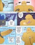 2020 abs agumon anthro balls bandai_namco big_balls big_penis bodily_fluids comic dark_glans dark_nipples datamon digimon digimon_(species) english_text erection forced geng genitals glans green_pupils hi_res interrobang lactating machine male male_lactation milking_machine milking_machine_on_male muscular muscular_anthro muscular_male nude_anthro nude_male pec_milking pecs penile penis penis_milking pupils rape right_to_left sex sharp_teeth submissive submissive_male suction_device teeth text url yellow_body yellow_skin