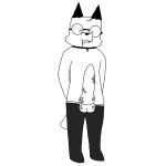 :3 absurd_res animal_genitalia animal_penis anthro aroused_smile balls big_penis bodily_fluids canid canine canine_genitalia canine_penis choker clothed clothing cute_fangs drooling erection expansion eyewear fangs femboy fox foxfreeguy genital_expansion genitals glasses hand_behind_back hi_res huge_penis jewelry knot legwear looking_at_viewer male mammal necklace nerd penis penis_expansion roddy_(foxfreeguy) saliva saliva_string standing teeth thigh_highs topless topless_anthro topless_male vein veiny_balls veiny_penis wearing_glasses