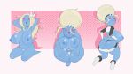 absurd_res anthro anus big_breasts blonde_hair bodily_fluids breasts clothing cum cum_in_vagina cum_inside female front_view generation_2_pokemon genital_fluids genitals hair hi_res huge_breasts jumpluff kneeling looking_at_viewer miliandpaint multiple_poses nintendo nude pokemon pokemon_(species) pose rear_view sagging_breasts solo spread_legs spread_vulva spreading sweat thong underwear vulva