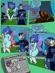 3:4 absurd_res alien balls ben_10 blue_body blush blush_lines bodily_fluids burnt_clothing cartoon_network chibitay clothing comic covering covering_crotch dialogue dress duo embarrassed embarrassing_exposure embarrassing_nudity empty_eyes english_text fairy flaccid foreskin genitals gloves green_eyes green_sclera handwear hi_res laser leggings legwear machine nemuina nipples omnitrix penis pesky_dust revonnahgander robot rook_blonko sweat sweatdrop text wings