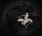 5_fingers anonymous_artist anthro areola balls balls_outline belly big_belly big_bulge big_butt big_moobs big_penis black_areola black_balls black_body black_claws black_fur black_nipples black_penis bottomwear bulge butt claws clothed clothing darkner deltarune detailed_bulge digital_media_(artwork) domestic_cat dragon duo erection eyewear felid feline felis fingers flaccid foreskin friend_(deltarune) fur furred_dragon furred_scalie genital_outline genitals glasses heterochromia hi_res huge_belly huge_bulge huge_butt huge_moobs huge_penis hugging_belly humanoid_genitalia humanoid_penis hyper hyper_belly hyper_butt hyper_genitalia hyper_penis larger_anthro larger_male male male/male mammal moobs musky_balls mythological_creature mythological_scalie mythology nipples nude nude_anthro nude_male overweight overweight_anthro overweight_male penis penis_on_belly penis_outline pink_eyes scalie size_difference smaller_anthro smaller_male smile smiley_face smiling_at_another throbbing throbbing_penis todd_(sad_tomato) undertale_(series) white_balls white_penis