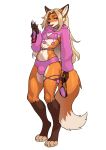 absurd_res alpha_channel anthro ball_gag bangs barefoot blonde_hair bra brown_body brown_fur bulge canid canine claws clothed clothing colored_nails digitigrade dipstick_tail english_text eyebrows eyelashes eyemask eyeshadow eyewear fan_character fangs feet femboy fluffy fluffy_tail fox fur gag gloves_(marking) hair head_fluff hi_res leg_markings lingerie long_hair looking_at_viewer makeup male mammal markings multicolored_body multicolored_fur nails navel open_mouth open_smile orange_body orange_fur pink_clothing pink_eyeshadow pink_lingerie pink_nails platinum_blonde polomka skimpy smile socks_(marking) solo standing story story_in_description tail tail_markings teeth text thong toe_claws tongue true_fox two_tone_body two_tone_fur underwear white_body white_fur yellow_eyes