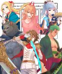 2024 5_fingers abs absurd_res anthro armor arms_bent atlus biped blaidd_(elden_ring) blonde_hair blue_cape blue_clothing bottomwear braided_hair braided_pigtails brown_hair canid cape capelet chainsaw_man choker clothed clothing coat collarbone colored delicious_in_dungeon digital_drawing_(artwork) digital_media_(artwork) dress elden_ring elf english_text fangs female fingernails fingers fromsoftware fur genshin_impact goro_akechi green_clothing green_coat green_eyes green_hair green_topwear grey_armor grey_body grey_fur group hair half-length_portrait hand_fan hi_res holding_melee_weapon holding_object holding_staff holding_sword holding_weapon horn horned_humanoid human humanoid humanoid_pointy_ears jewelry kamisato_ayaka long_hair looking_at_viewer male mammal marcille_donato megami_tensei melee_weapon meme mihoyo muscular muscular_male nails necklace one_piece open_clothing open_coat open_mouth open_topwear orange_eyes orange_hair outline pants pecs persona_(series) persona_5 pink_clothing pink_shirt pink_topwear pointy_ears ponytail portrait pose power_(chainsaw_man) prick_ears pupils purple_hair raised_hand red_cape red_choker red_clothing red_hair_bow red_hairband red_horn red_jewelry red_necklace red_sclera roronoa_zoro sega shaded sharp_teeth shirt short_hair simple_background six_fanarts_challenge slit_pupils smile snout spiky_hair staff standing straight_hair sword tan_body tan_skin teal_capelet teal_clothing teal_coat teal_dress teal_eyes teal_topwear teeth text tongue topwear true_jek uniform weapon wearing_armor white_background white_bottomwear white_clothing white_pants white_uniform