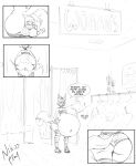 abdominal_bulge after_vore anal anal_vore animal_humanoid anus belly big_belly big_breasts big_butt body_outline bottomwear bottomwear_down breast_grab breasts burp_cloud burping butt butt_expansion canid canid_humanoid canine canine_humanoid cleavage clothed clothed_female clothed_human clothed_humanoid clothed_male clothing denim denim_bottomwear denim_clothing denim_shorts detailed_background digestion duo english_text expansion eyewear fatal_vore female female_prey femboy femboy_pred fluffy fluffy_tail fox_humanoid glasses hair hand_on_breast haruki_(fuzzytaco) hi_res holding_clothing holding_object huge_belly huge_breasts huge_butt human human_prey humanoid humanoid_pred inside larger_female larger_human legwear licking licking_lips licking_own_lips long_hair male male/female male_pred mammal mammal_humanoid midriff monochrome navel nikosplay nipple_outline open_mouth open_smile partially_clothed pattern_clothing pattern_legwear pattern_thigh_highs pattern_topwear public sequence shirt shorts shorts_down size_difference smaller_humanoid smaller_male smaller_pred smile speech_bubble store striped_clothing striped_legwear striped_thigh_highs striped_topwear striped_tube_top stripes tail talking_to_another talking_to_prey text thick_thighs thigh_expansion thigh_highs tongue tongue_out topwear tube_top unwilling_prey vore wearing_glasses weight_gain wide_hips