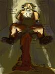 animal_genitalia arms_tied belly bound canid canine canis coyote dark_room first_person_view fox foxpresso genitals hi_res imminent_rape imminent_sex knot knotted_penis mammal muzzle_(object) muzzled open_door_light penis sheath spread_legs spreading