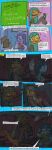 2018 absurd_res alternative_fashion anthro beverage blue_body blue_fur blue_hair bodily_fluids boots cate_wurtz clothing comic crying dialogue english_text fear_peeing female female_peeing footwear fur furniture genital_fluids goth group hair hi_res humiliation lagomorph lamezone lenore_(lamezone) leporid long_hair mammal money mouse murid murine orange_body orange_fur peeing peeing_on_furniture profanity purple_body purple_fur purple_hair rabbit rodent scared shoes soda speech_bubble teal_hair tears text theater trio unknown_species urine watersports yellow_eyes