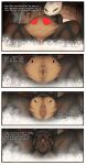absorption_vore absurd_res anthro arachnid arthropod body_part_transformation comic comic_sans cross-popping_vein duo english_text female flea genitals heart_eyes heart_symbol hi_res hollow_knight:_silksong hollow_knight_(franchise) hornet_(hollow_knight) humanoid insect larger_female larger_pred male nipples nude poisonsneksoffie predator/prey size_difference smaller_male spider team_cherry text tilde_after_text transformation transformation_sequence unbirthing vaginal vore vulva vulva_transformation