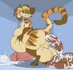 2024 4_fingers anthro anus balls belly belly_grab big_balls big_belly big_penis biped black_eyes black_whiskers bodily_fluids brown_body brown_ears brown_fur brown_inner_ear_fluff brown_pawpads brown_stripes brown_tail butt cheek_tuft cum cum_from_ass cum_in_ass cum_inside cum_on_feces cumshot domestic_cat ejaculation erection facial_tuft feces feces_pile feet felid feline felis fingers fur genital_fluids genitals glans green_sclera hi_res huge_balls huge_penis humanoid_genitalia humanoid_penis inner_ear_fluff leaning leaning_forward looking_back male male_anthro male_pooping mammal markings multicolored_body multicolored_fur multicolored_tail nude nude_anthro nude_male orange_body orange_fur orange_tail pawpads paws penis perineum pink_anus pink_glans pink_nose pink_penis plantigrade pooping scatplay side_view snout solo striped_body striped_fur striped_markings striped_tail stripes tail tail_markings tan_balls tan_body tan_fur tan_tail teeth toes tuft whiskers zombiecat zombiecat_(character)