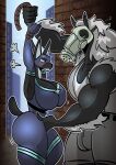 absurd_res anthro anthro_on_anthro arms_above_head arms_held arms_tied bdsm big_breasts big_butt bondage bound breasts bubble_butt butt canid canine canis cleavage clothed clothing defeat defeated defeated_hero defeated_heroine dobermann domestic_dog dominant dominant_anthro dominant_male drazerg's_artist duo equid equine female fingering fingering_through_clothing gas_mask hi_res horse huge_breasts interspecies larger_anthro larger_male male male/female male_dominating_female mammal mask muscular muscular_male pinscher restrained restraints rope rope_bondage rubbing rubbing_vulva sexual_assault simple_background size_difference small_waist smaller_anthro smaller_female submissive submissive_female superhero thick_thighs wide_hips