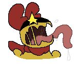 2026 alpha_channel ambiguous_anthro ambiguous_gender anthro arthropod big_mouth_(anatomy) blush blush_lines bodily_fluids bust_portrait cheek_blush creepy_castle creepy_face darkside_(creepy_castle) digital_media_(artwork) drooling drooling_tongue featureless_hands flying_saliva gaping_mouth icon insect lepidopteran long_tongue male_(lore) meatcanister moth mouth_shot open_mouth open_smile pink_tongue pixel_(artwork) portrait saliva saliva_on_tongue saliva_string shadow_on_face simple_background smile solo star_oculama tongue tongue_out transparent_background yellow_body yellow_face