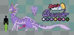 alexander_(drag'n_wash) anthro backsack balls chart claws crown deckarddragoon dolphin_tail drag'n_wash dragon feral fin gator_dragon_games genitals gold_(metal) gold_jewelry group headgear human humanoid jewelry knot knotted_penis kobold kobold_(drag'n_wash) male mammal model_sheet mythological_creature mythological_scalie mythology penis scalie size_chart size_difference spots stripes trio