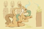 absurd_res age_difference ambiguous_gender anthro anthro_pred domestic_cat feces felid feline felis feral feral_prey gold_statue group gynomorph gynomorph_pred hi_res intersex intersex_pred lion mammal mummy mvsnake oral_vore pantherine peeing pooping reptile ritual scalie snake undead vore