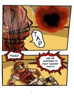 anthro arboj_(garrus368) bovid bovine canid coliseum comic cowboy dialogue english_text european_mythology fantasy fight garrus368 greek_mythology group hi_res human male mammal minotaur mythology nova_(garrus368) rogue text wiffen_(specie)