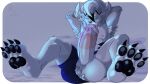 16:9 absurd_res anthro armpit_hair autofellatio ball_tuft balls big_balls big_feet big_penis black_pawpads blue_eyes body_hair circumcised circumcision_scar claws clothing clothing_aside feet fur generation_7_pokemon genital_scar genitals glans grey_body hair hands_behind_head hi_res huge_balls huge_feet huge_penis humanoid_genitalia humanoid_penis lazaxus lycanroc lykarius_silverfang_(its_sephy) male masturbation nintendo nipples oral oral_masturbation pawpads penile penile_masturbation penis pokemon pokemon_(species) pupils scar simple_background solo thick_penis tuft underwear underwear_aside white_body white_fur white_hair white_pupils widescreen