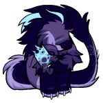 1:1 2026 3_fingers 3_toes alpha_channel anthro arm_tuft big_tail biped blue_body blue_fur breasts cheek_tuft chest_tuft claws conhugo digital_media_(artwork) elbow_tuft eyeless facial_tuft feet finger_claws fingers fluffy fluffy_tail full-length_portrait fur furred_scalie hair handpaw hug leg_tuft long_tail low_res male male_anthro mammal mane mane_hair mouth_closed multicolored_body neck_tuft pawpads paws pixel_(artwork) portrait purple_body purple_fur sad scalie scar shaded shoulder_tuft simple_background sitting snout solo tail tail_tuft toe_claws toes tuft white_background