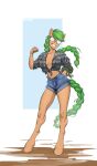 absurd_res alligator alligatorid bottomwear braided braided_hair braided_ponytail braided_tail clothing crocodilian crop_top denim denim_bottomwear denim_clothing denim_shorts earth_pony equid equine eyewear fan_character female glasses green_hair green_tail hair hasbro hi_res horse kirasunnight mammal morning_mimosa_(oc) my_little_pony pattern_clothing pattern_shirt pattern_topwear plaid plaid_clothing plaid_shirt plaid_topwear pony ponytail reptile scalie shirt shorts smile solo tail tied_shirt topwear yellow_body