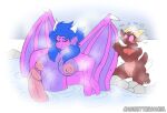 anthro areola aroused bathing big_penis biped blush bodily_fluids breasts cassettewaves casual_erection dragon duo erection female female_anthro genital_fluids genitals gynomorph gynomorph/female gynomorph_anthro heart_symbol hi_res horn hot_spring huge_penis humanoid_genitalia humanoid_vulva intersex intersex/female intersex_anthro kneeling kobold mythological_creature mythological_scalie mythology nipple_piercing nipples nora_(antagonish) nude penis piercing relaxing scalie shaaria steam sweat tail tail_motion tailwag vaginal_fluids vulva water wet wings