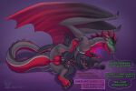 adaa adaavantis anal anal_penetration anthro anus b-5689 balls black_and_red body_swap brainwashing curling_toes dialogue dragon drone feet feral forced forced_anal genitals glowing glowing_eyes hi_res identity_theft lying male male/male mythological_creature mythological_scalie mythology null_bulge on_side penetration penis scalie size_difference speech_bubble text wings