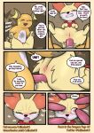 absurd_res anal anal_penetration anus balls blush bodily_fluids comic dialogue english_text eyes_closed female fennekin generation_1_pokemon generation_6_pokemon genitals hi_res humanoid_genitalia humanoid_vulva kerchief kerchief_only male milachu92 mostly_nude neckerchief neckerchief_only neckwear nintendo penetration penile penile_penetration penis penis_in_ass pokemon pokemon_(species) pokemon_mystery_dungeon raichu revenge revenge_sex sex size_difference spike_chunsoft text vulva yellow_body