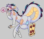 2026 4_nipples all_fours ambiguous_fluids andromorph andromorph_anthro anthro arm_markings belly blue_egg blue_sclera blush blush_lines bodily_fluids body_blush butt cel_shading chest_markings countershade_feet countershading cute_fangs digitigrade dorsal_frill dragon_horn egg emanata eye_through_hair eyebrow_through_hair eyebrows eyelashes fangs feet fingernails flustered frill_(anatomy) fur genitals gradient_horn hair hand_on_own_chin heart_symbol hindpaw horn humanoid_hands intersex intersex_anthro kneeling leg_markings long_neck long_tail looking_pleasured markings mastectomy_scar multi_nipple nails narrowed_eyes neck_markings nipples oviposition pawpads paws pecs pink_eyes pregnant pregnant_andromorph pregnant_anthro pregnant_intersex presenting presenting_hindquarters purple_hair raised_tail rear_view rounded_ears rounded_snout scales scar shaded short_hair shoulder_markings side_view signature slim_andromorph slim_anthro small_fangs soles solo speech_bubble spots striped_fingers sweat sweat_drip sweatdrop sweaty_face tail tail_frill tail_motion tailwag tapering_tail teats teeth thigh_markings trans_(lore) trans_man_(lore) translucent translucent_hair vaginal_oviposition ventral_scales vulva vulva_blush wepwawah wet_egg white_body white_fur wire_(wepwawah) yellow_body yellow_scales yellow_spots