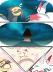 2025 absurd_res alcremie belly comic feral generation_3_pokemon generation_8_pokemon group hi_res nintendo outside pokemon pokemon_(species) red_sclera seviper shweetmagnet strawberry_sweet_alcremie trio vanilla_cream_alcremie zangoose