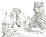 2026 anthro avian baron_engel bear bird breasts canid canine canis claws clothing coiling discord_(mlp) equid equine feathers female feral fluttershy_(mlp) friendship_is_magic fur greyscale hair hasbro mammal monochrome mouse mouth_closed murid murine my_little_pony mythological_creature mythological_equine mythology paws pegasus puzzle puzzle_piece reptile rodent scales scalie sciurid shirt signature smile snake solo story story_in_description tail tank_top topwear tree_squirrel wings wolf