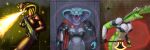 3:1 4_fingers absurd_res acid acid_burns acid_saliva alien apode armor assault_rifle attacking_viewer axe battle black_armor blue_body blue_markings breasts breath_powers brick brick_wall bullet_hole cape cleavage_cutout clothing cutout digital_drawing_(artwork) digital_media_(artwork) digital_painting_(artwork) draconcopode elemental_manipulation embers energy_shield eyewear fan_character fangs female fingerless_gloves fingers fire fire_breathing fire_manipulation gloves glowing_axe glowing_eyewear glowing_goggles goggles green_body green_eyes group gun handwear headgear heated_metal helmet hi_res holding_axe holding_gun holding_object holding_ranged_weapon holding_weapon inside laser_sight legless long_nails looking_at_viewer markings metal_wall military naga nails open_mouth painting_(artwork) psychedelic pupils purple_markings ranged_weapon red_armor red_cape red_clothing red_eyes reptile rifle scalie science_fiction serpentine shield shoulder_cape side_view signature slit_pupils snake snake_hood soldier story story_in_description tamhigan_(artist) teeth three-quarter_view trio viper_(x-com) wall_(structure) warrior weapon x-com yellow_body