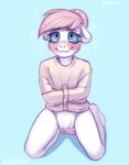 absurd_res anthro bdsm bloodymrr blush bondage bound clothed clothing diaper diaper_fetish earth_pony equid equine female friendship_is_magic hair hair_bun hasbro hi_res horse hypnosis kneeling mammal mind_control my_little_pony nurse_redheart_(mlp) pink_hair pony restraints solo straitjacket wearing_diaper white_diaper