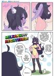 absurd_res anthro big_breasts black_hair blush bodily_fluids bovid bovine breasts comic dialogue ditto_(pokemon) drooling english_text featureless_breasts featureless_crotch female female_anthro fur generation_1_pokemon generation_2_pokemon grabbing_own_breast hair hex_maniac hi_res horn humanoid_to_anthro hybrid layruwu long_hair mammal milk miltank moomoo_milk nintendo pink_body pink_fur pokemon pokemon_(species) pokemorph purple_eyes saliva solo species_transformation standing tail text transformation transformation_sequence transformation_through_drink transformation_through_food transformation_through_milk white_horn yellow_body yellow_fur