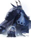 2026 absurd_res avian beak bird black_body black_cloak black_clothing black_feathers blue_body blue_eyes blue_feathers blush blush_lines claws cloak clothing colored digital_media_(artwork) digital_painting_(artwork) duo emperor_penguin empoleon feathers featureless_crotch feet fur_clothing generation_4_pokemon great_penguin hi_res hoishere7 light lighting male multicolored_body nintendo painting_(artwork) pattern_clothing penguin piplup pokemon pokemon_(species) semi-anthro shaded signature snow white_body white_feathers yellow_beak