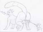 absurd_res animal_genitalia animal_penis anthro backsack balls big_balls bodily_fluids butt drag'n_wash dragon duo equine_genitalia equine_penis female feral gator_dragon_games genitals hi_res huge_filesize male male/female marik45 mythological_creature mythological_scalie mythology penis ryan_(drag'n_wash) scalie snot