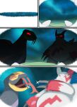 2025 absurd_res belly comic feral fur generation_3_pokemon group hi_res kirlia lying nintendo on_back outside pokemon pokemon_(species) seviper shweetmagnet trio white_body white_fur zangoose
