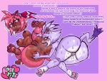 accessory amy_rose anal anthro anus artist_name big_butt blaze_the_cat blush bodily_fluids breasts brown_body brown_nipples brown_skin butt dialogue dirty_talk domestic_cat ear_piercing ear_ring eulipotyphlan feet felid feline felis female female/female forehead_gem gem genitals hair hair_accessory hairband hedgehog hi_res hindpaw looking_pleasured mammal nipples nude nude_female oral paws piercing pink_body ponytail purple_body rimming rimming_female ring_piercing rosepits sega sex solo sonic_the_hedgehog_(series) spread_legs spreading sweat tail text tongue tongue_out vulva