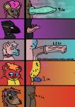 animal_genitalia animal_penis anthro avian beak bear bedroom_eyes big_clitoris bird black_beak black_body blue_eyes blue_hair blue_nose blue_penis blush blush_lines bodily_fluids brown_body bubble_(kodakosmik) clitoris collar corvid corvus_(genus) crow deer domestic_cat ear_piercing ed_(kodakosmik) egg_(kodakosmik) equine_genitalia equine_penis facial_piercing facial_scar felid feline felis female foreskin gauged_ear genitals green_eyes grey_eyes group gynomorph hair hawwy_(kodakosmik) hi_res hybrid hyena intersex knot knotted_penis kodakosmik lexy_(kodakosmik) makeup male mammal mohawk mullet musky_penis narrowed_eyes neck_scar nonbinary_(lore) nose_piercing orange_eyes orange_hair oscine passerine penis penis_size_difference piercing pink_body pink_eyes pink_hair purple_collar red_body red_nose scar seductive side_view simple_background slit_penis small_penis stripes sweat sweaty_genitalia sweaty_penis teal_penis teal_stripes teeth_showing trans_(lore) trans_man_(lore) trans_woman_(lore) vein veiny_penis yellow_body