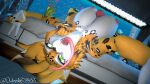 16:9 3d_(artwork) anthro aquarium balls bed big_butt breasts butt cheddar_(okbruh) digital_media_(artwork) felid furniture genitals herm hi_res intersex jaguar long_tongue looking_at_viewer lying lying_on_bed mammal ok_bruh on_bed pantherine penis solo source_filmmaker_(artwork) tail thick_thighs tongue vivarium widescreen