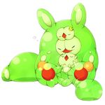  closed_eyes duosion gen_5_pokemon no_humans pokemon pokemon_(creature) reuniclus saliva sleeping solosis 