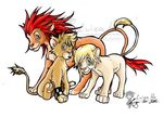  axel eikomakimachi_(artist) kingdom_hearts lion namine roxas 