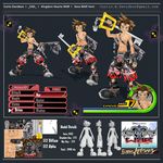  blue_eyes boy brown_hair heartless keyblade kingdom_hearts shirtless sora sora_(kingdom_hearts) spiked_hair spiky_hair 