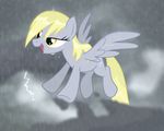  cansinodx cutie_mark derpy_hooves_(mlp) edit equestria-prevails equine female feral friendship_is_magic gray_body grey_body hair horse mammal my_little_pony pegasus pony rain solo storm wallpaper wings yellow_eyes 