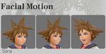  blue_eyes brown_hair kingdom_hearts male male_focus solo sora sora_(kingdom_hearts) spiked_hair spiky_hair 