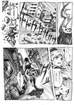  beret boots comic greyscale gun hat kyubey magical_girl mahou_shoujo_madoka_magica monochrome nobita thighhighs tomoe_mami translation_request vending_machine weapon witch_(madoka_magica) 