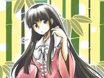  black_hair houraisan_kaguya long_hair pakuchii solo touhou upper_body 